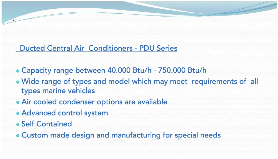 Coolmar PDU marine central packaged air-conditioning PDU component detail