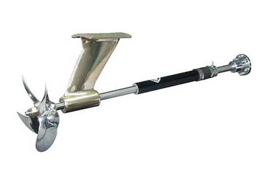 GRP marine stern gear assembly with shaft bracket and propeller