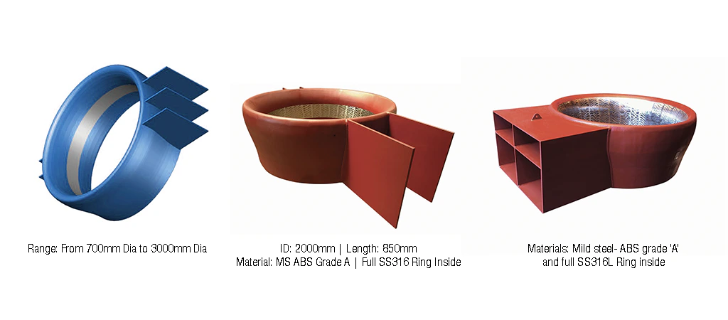 Marine propeller nozzle rings and structural configurations