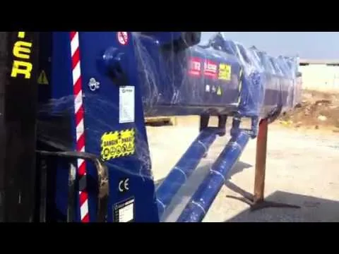 Official video thumbnail showing a telescopic marine-crane project