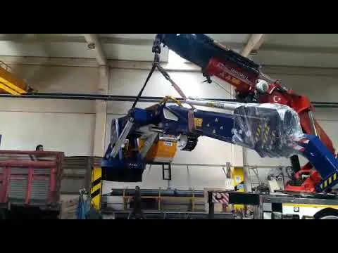 Official video thumbnail showing a large marine deck-crane project