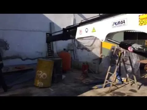 Official video thumbnail showing a marine davit crane