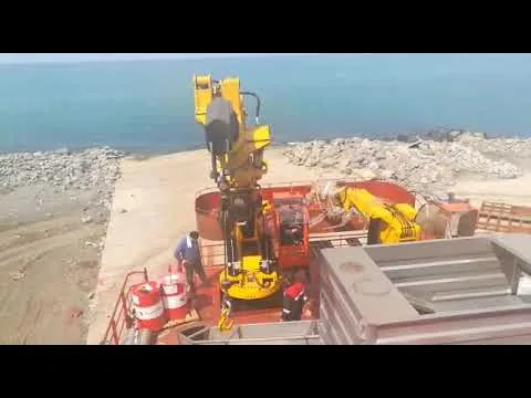 Official video thumbnail showing fishing-vessel deck cranes