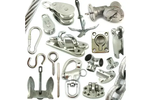 Stainless steel yacht accessories and fittings