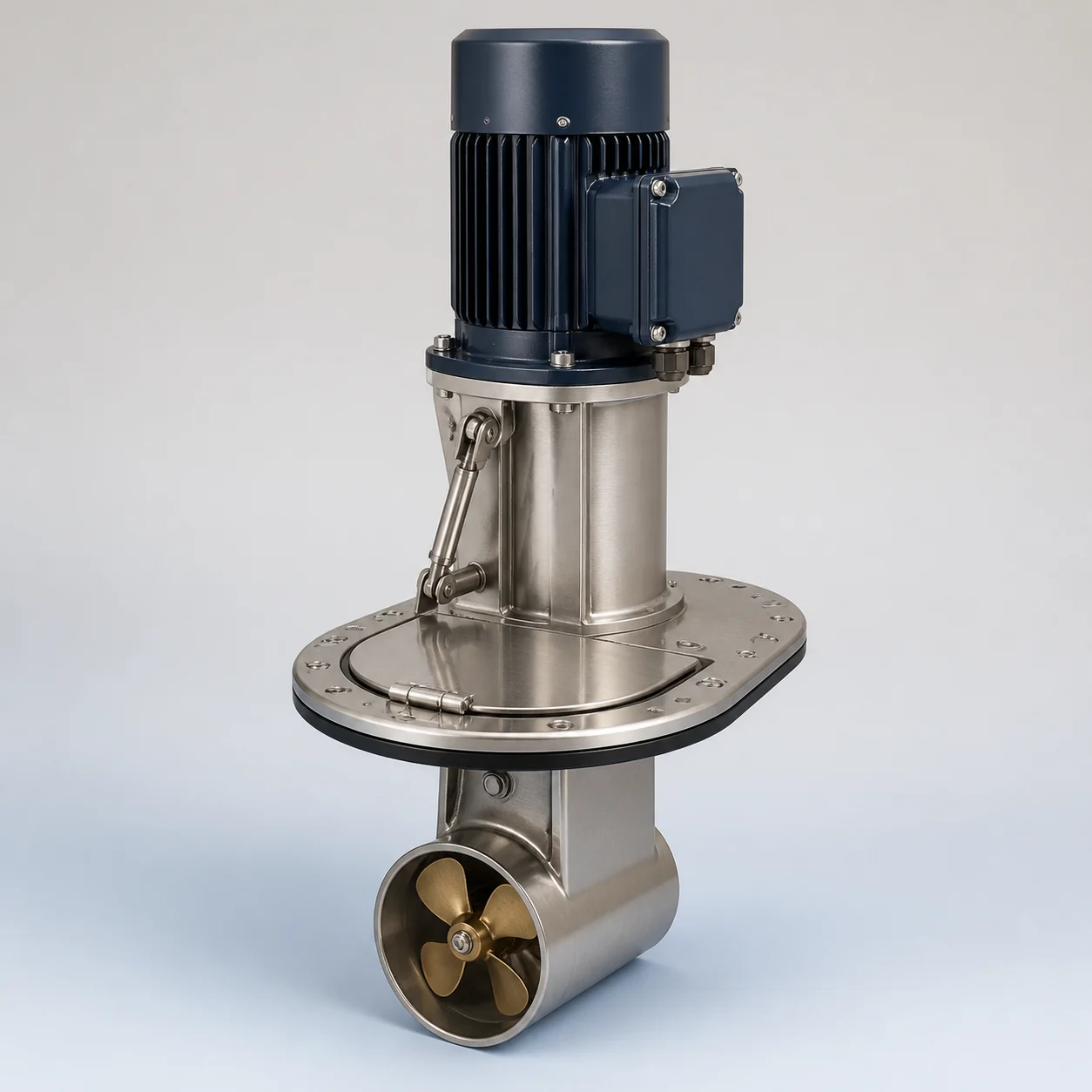 Brand-neutral compact electric retractable-thruster assembly