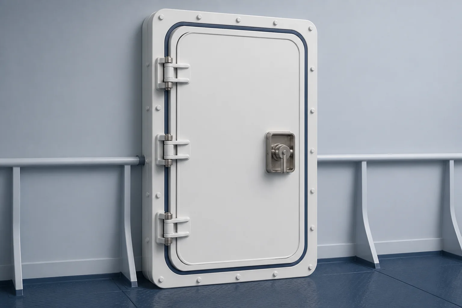Illustrative armoured marine door project-enquiry category visual, not a Bofor product model