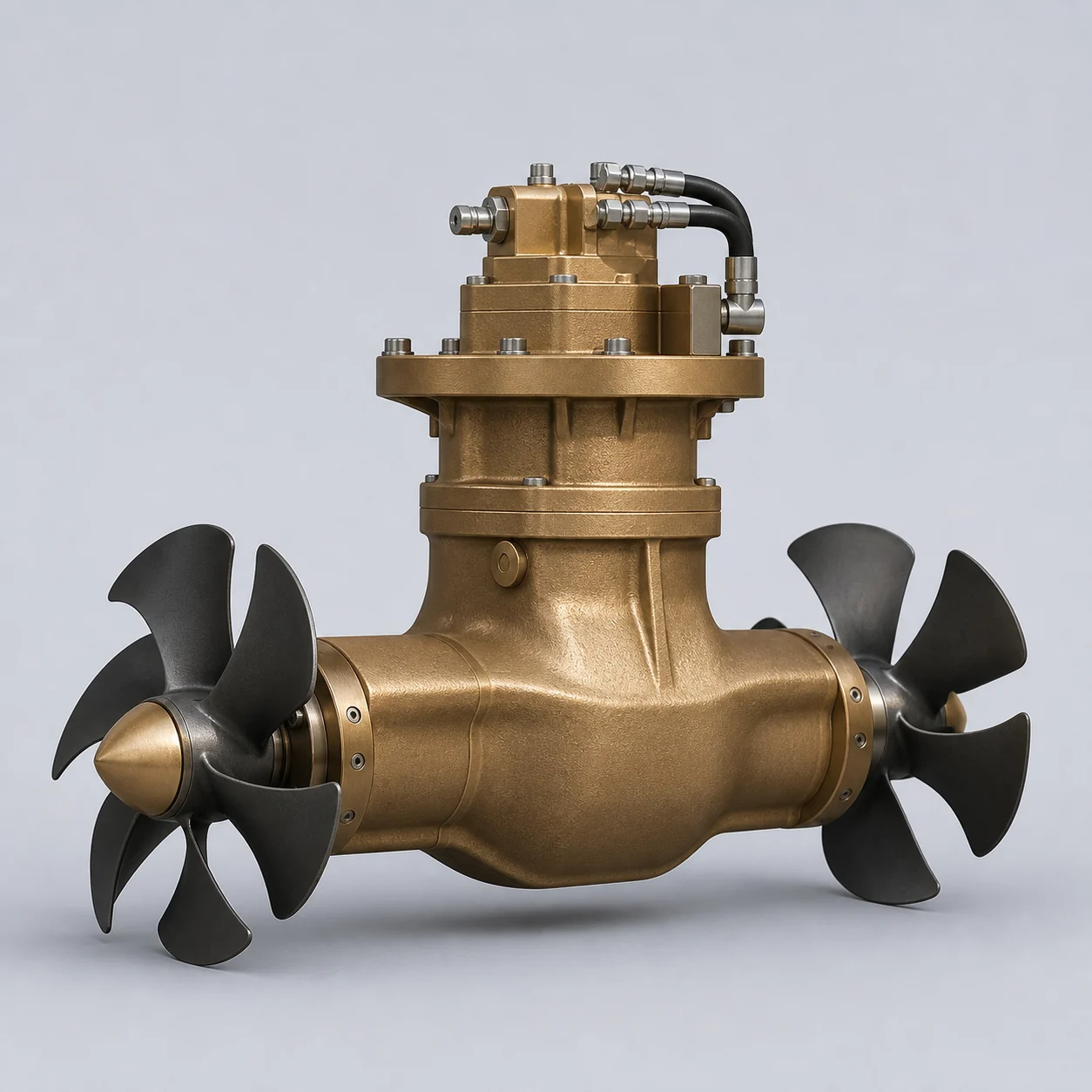 Brand-neutral heavy-duty hydraulic tunnel-thruster assembly