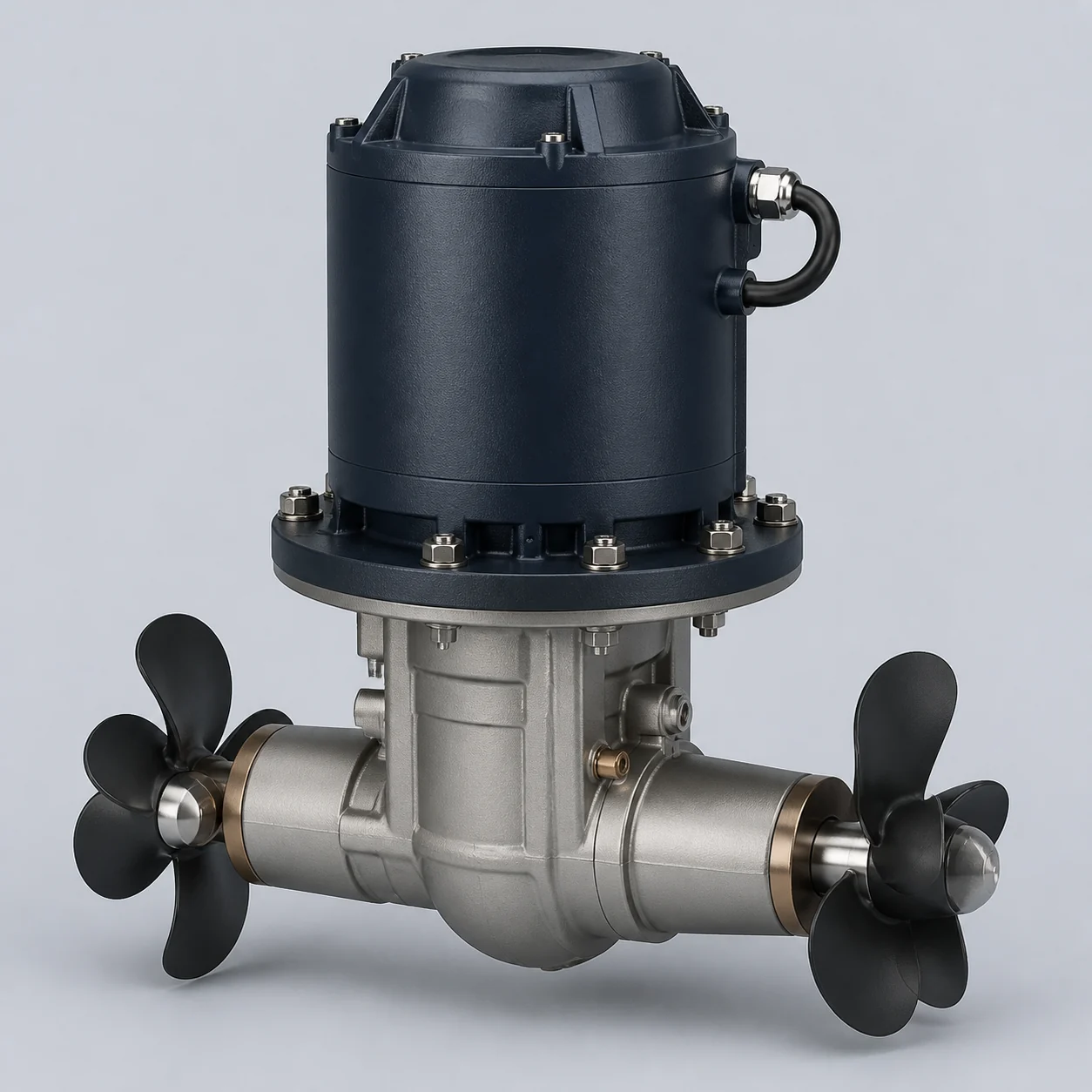 Brand-neutral sealed ignition-protected tunnel-thruster assembly