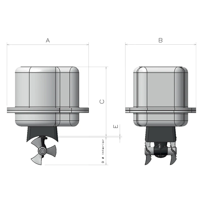 Max Power CT125-IP additional product view 2 for bow or stern thruster selection reference