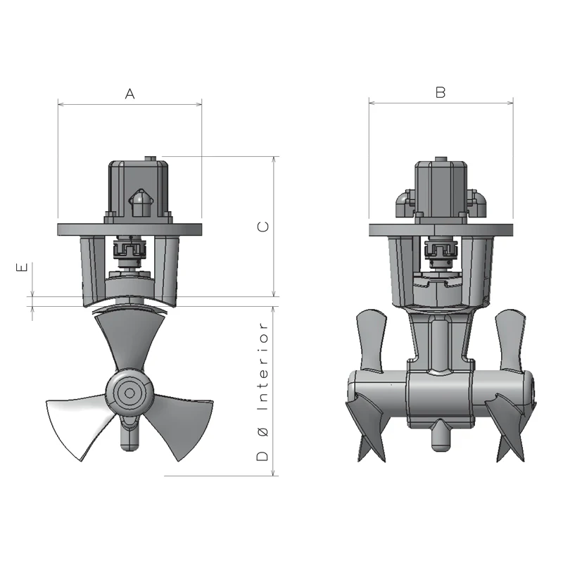 Max Power HYD225 additional product view 2 for bow or stern thruster selection reference