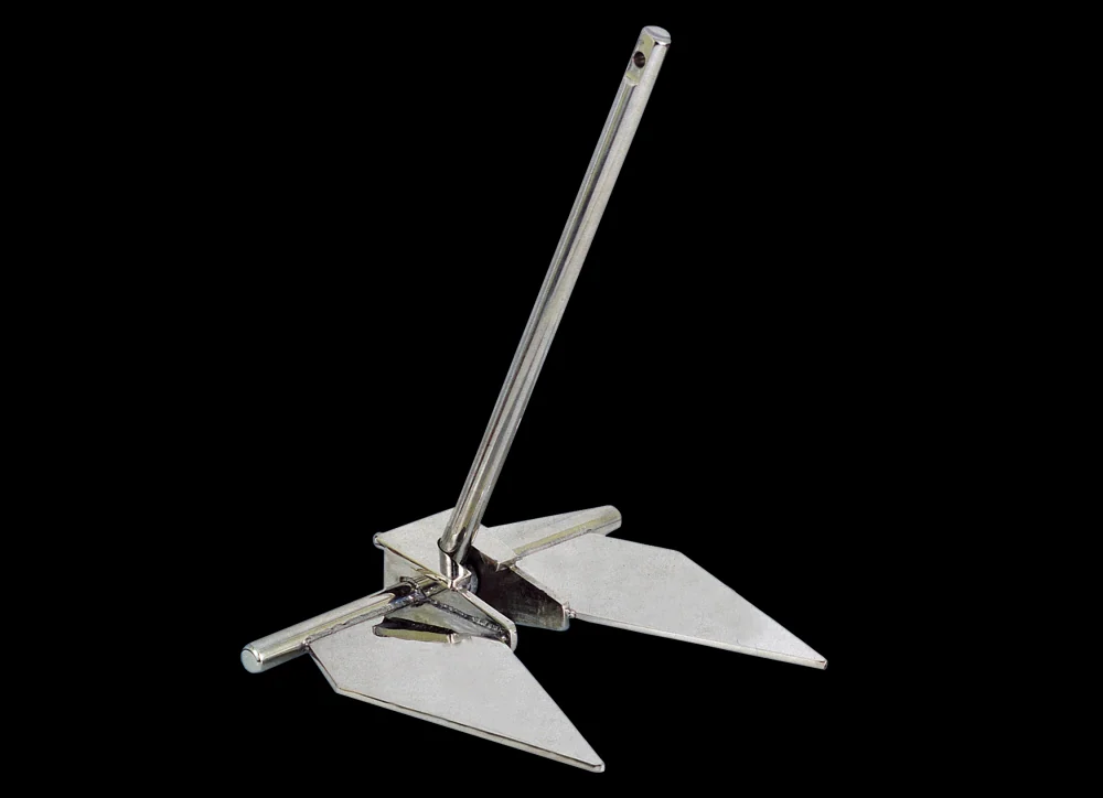 Stainless steel Danforth-type anchor family, published reference P 207 100 — product view